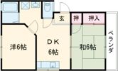 交久瀬ハイツA棟の間取り画像
