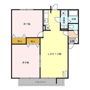 ハーフムーン Bの間取り画像