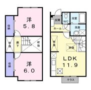 アンセートル城屋敷 Bの間取り画像