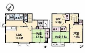 牟礼I邸貸家の間取り画像