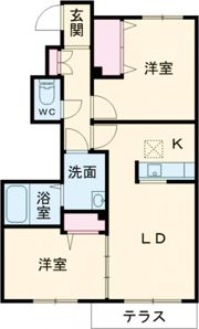 シャーメゾンガーデンズ惣盛Cの間取り画像