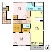ロイヤルスクエア Dの間取り画像