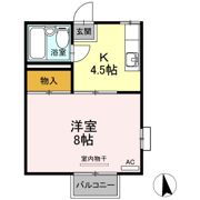 コーポライブラリー B棟の間取り画像