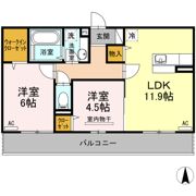 エスポアール・タカムラⅢ B棟の間取り画像