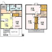 リビングタウン赤松 B棟の間取り画像