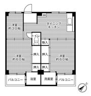 ビレッジハウス見瀬3号棟の間取り画像