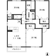 リビングタウン盛岡南 Aの間取り画像
