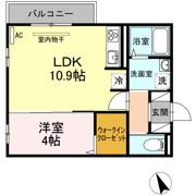 セジュール長居 Fの間取り画像