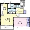 サンヒルズ城南Dの間取り画像