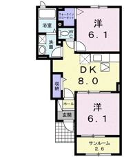 プロムナードK Ⅱの間取り画像
