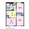 河辺ハイマートBの間取り画像