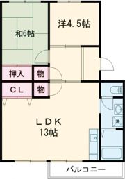コーポ築山の間取り画像
