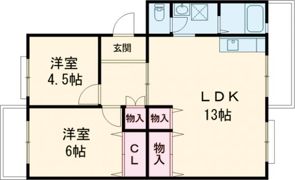 パストラル板倉Aの間取り画像