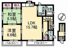 K貸家の間取り画像