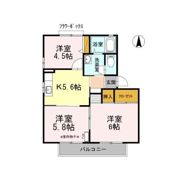 クロリス Dの間取り画像