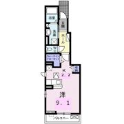 カーサ平田Aの間取り画像