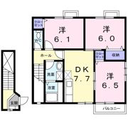 エメラルド牟礼 Aの間取り画像