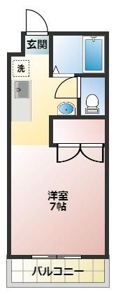 西浦コーポの間取り画像