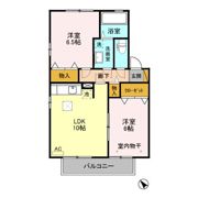 ロワール神鳥谷 Bの間取り画像