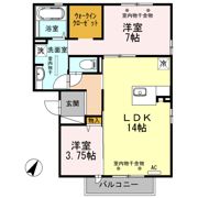 ヴィラ クレール A棟の間取り画像