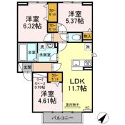 クオーレⅢ B棟の間取り画像