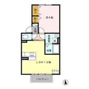 クレール天神 Aの間取り画像