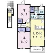 サン ヴィレッジ Aの間取り画像