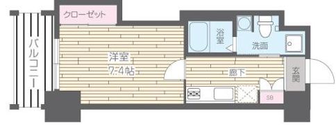 HF四条河原町レジデンスの間取り画像