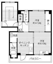 ビレッジハウス長内2号棟の間取り画像