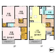 フォンテーヌ Bの間取り画像