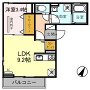 D-room川岸町の間取り画像