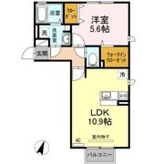 ウィルコート小郡若草町の間取り画像