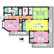 シャルマン室見の間取り画像