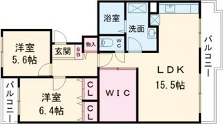 富雄サンパレスⅡ号館の間取り画像