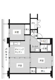 ビレッジハウス高萩2号棟の間取り画像