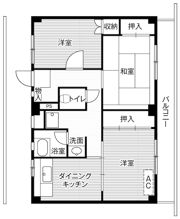 ビレッジハウス中貫4号棟の間取り画像