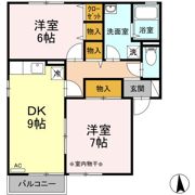 コーポ・ミズーリ Bの間取り画像