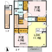 グランツ上薬王寺 B棟の間取り画像
