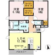 オーベル向中野 Aの間取り画像