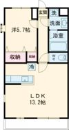 ハリーグレイス鶴田の間取り画像