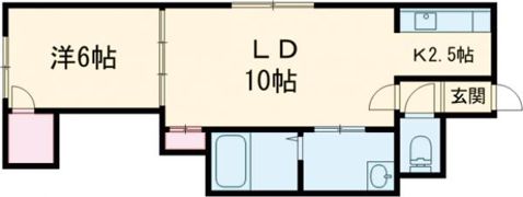 ノーマルヒル菊水 B棟の間取り画像