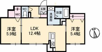 グリーングラスⅢの間取り画像