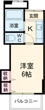 シャルマンフジ東岸和田弐番館の間取り画像