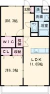 デゾン カタブチの間取り画像