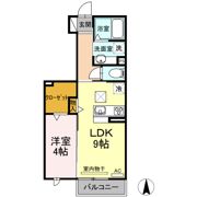 豊橋 ウエスト1 Aの間取り画像