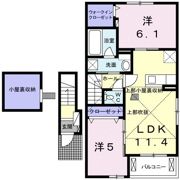 メゾン・ド・カルム Aの間取り画像