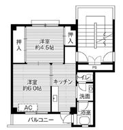 ビレッジハウス関ヶ丘第二3号棟の間取り画像