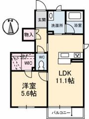 シャーメゾン久米 A棟の間取り画像
