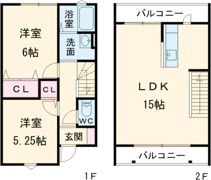 RECT西鶴崎 Aの間取り画像