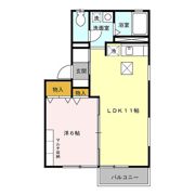 アパートメントコア βの間取り画像